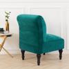 Velvet Armless Accent Chair Covers Stretchy Slipper Chair Furniture Sofa Slipcover Sets Removable Washable Furniture Protector Cover Sets
