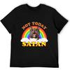 LiKAq6 NOT-Today-Satan-Roger-The-Cat-Death-Metal-Rainbow-Smiles-Graphic-T-Shirt-Summer-Tops-t