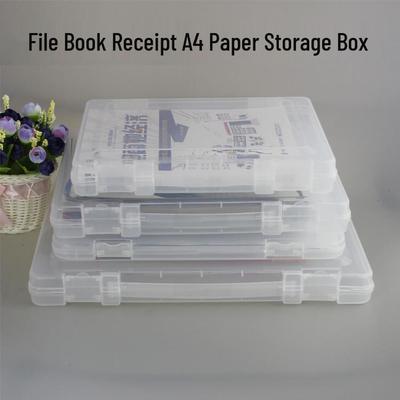Large Square A4 Document Storage Box with Transparent Lid