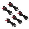 Electrode Wire 2.5mm Right Angle Plug 4 In 1 Pin Type Electrode Cable for Massager 4.6ft 5pcs