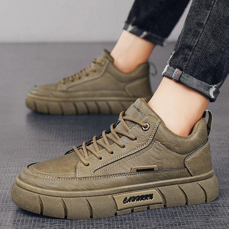 Men's Shoes Autumn Waterproof and Non-slip Chef's Shoes Versatile Work Labor Protection Shoes Men's Sports and Casual Black Leather Shoes
