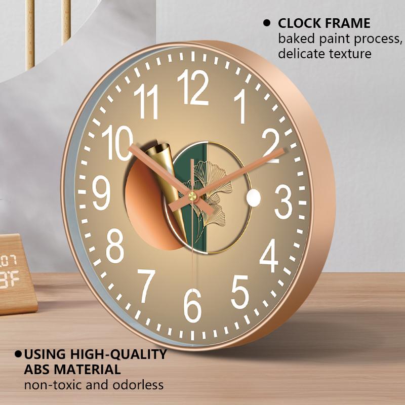 Light Luxury Art Wall Clock Circular Quartz Clock For Bedroom Living Room Study Fashionable Simple Modern Decoration