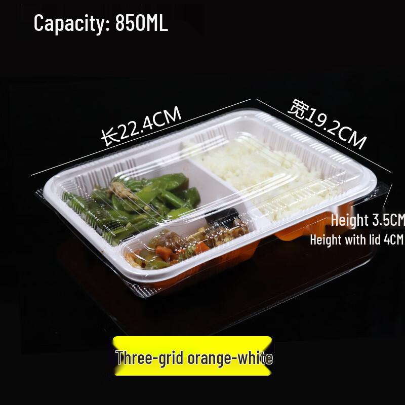 Handon 3-Compartment Disposable Food Containers