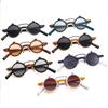 Popular Vintage Steampunk Flip Up Sunglasses Retro Small Round Frame Double-layer Lens UV400 Punk Eyewear