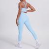 Nude Brushed Cross Back Bra, Casual Sports, Hip Lifting Pants, Fitness Yoga Suit, Two-piece Set