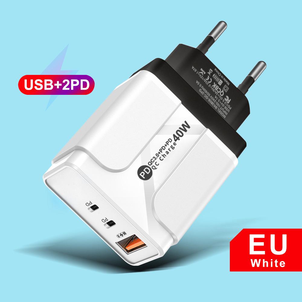 PD33W QC3.0 GaN Multi-Port Fast Charger, 9V/12V European Standard