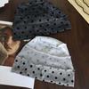 Soft Polka Dot Beanie Retro Vintage Pullover Hat Casual Hair Cover Slouchy Skull Cap  Students