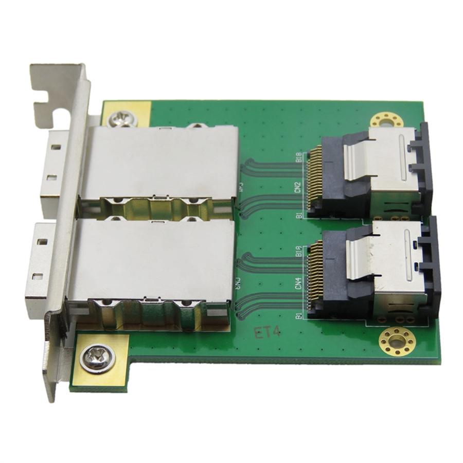 1x Mini SAS26p SAS-SFF-8087 To SFF-8088 Adapter Board In PCI Bracket SAS36P-26P