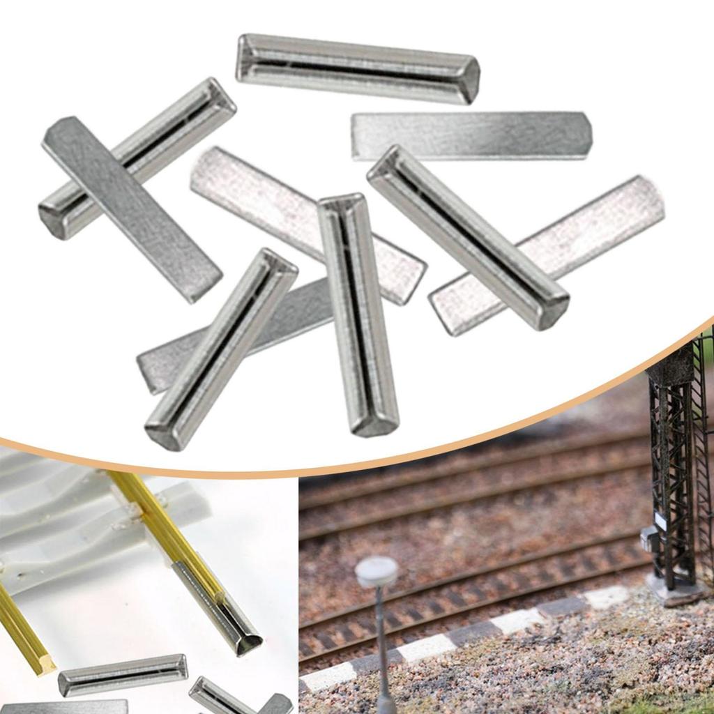 10 Pieces Model Train Rail Joiners Replace Missing Fishplates Track Connecting Replacement