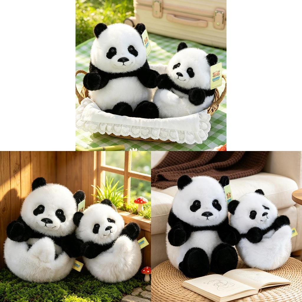 Panda Kuscheltier Wende-Weiches Stofftier Kindergeschenk Für Kinder