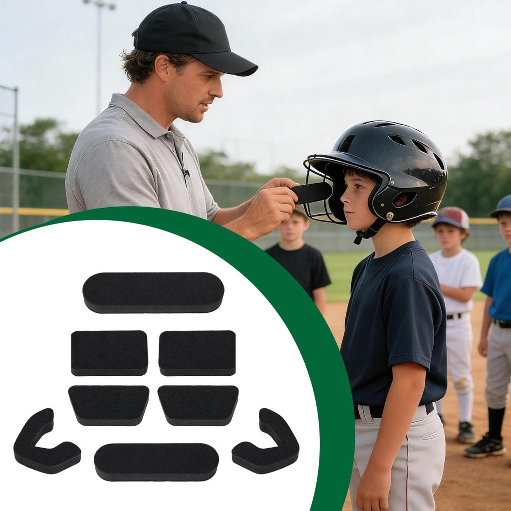 Helmet Padding Inserts 2cm Soft Thickened Foam Pads Batting Helmets Padding Kit For Baseball Catchers Batting Softball Outdoor