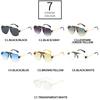 SHAUNA New Square Rimless Sunglasses Women Fashion Clear Ocean Gradient Lens Shades UV400 Retro Rivets Men Sun Glasses