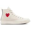 Comme Des Garçons PLAY X Converse Chuck 70 High Single Heart - Milk Unisex Sneakers Cream Red Black A08800C