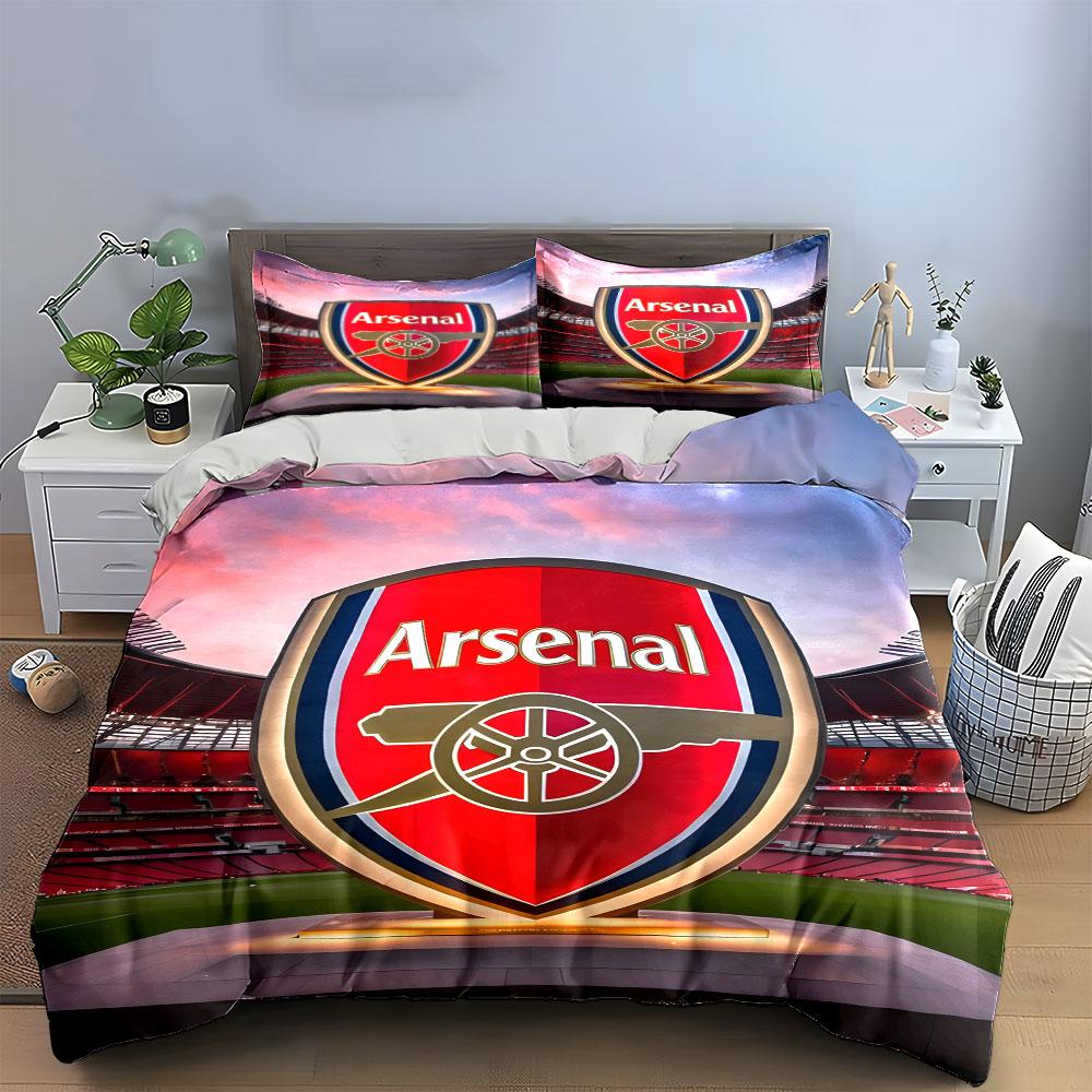 Arsenal logo and stadium. Bedding sets Duvet cover sets Duvet covers Pillowcases(1* Duvet Cover 2* Pillowcases without duvet insert)