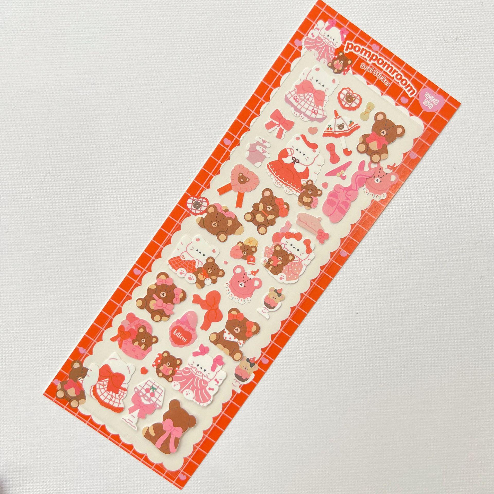 

Корейская популярная та же мультяшная лазерная декоративная наклейка DIY Gooka материал PET нижняя бесшовная наклейка