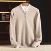 Hengyuanxiang Men's 100% Cashmere Thick Cardigan Sweater