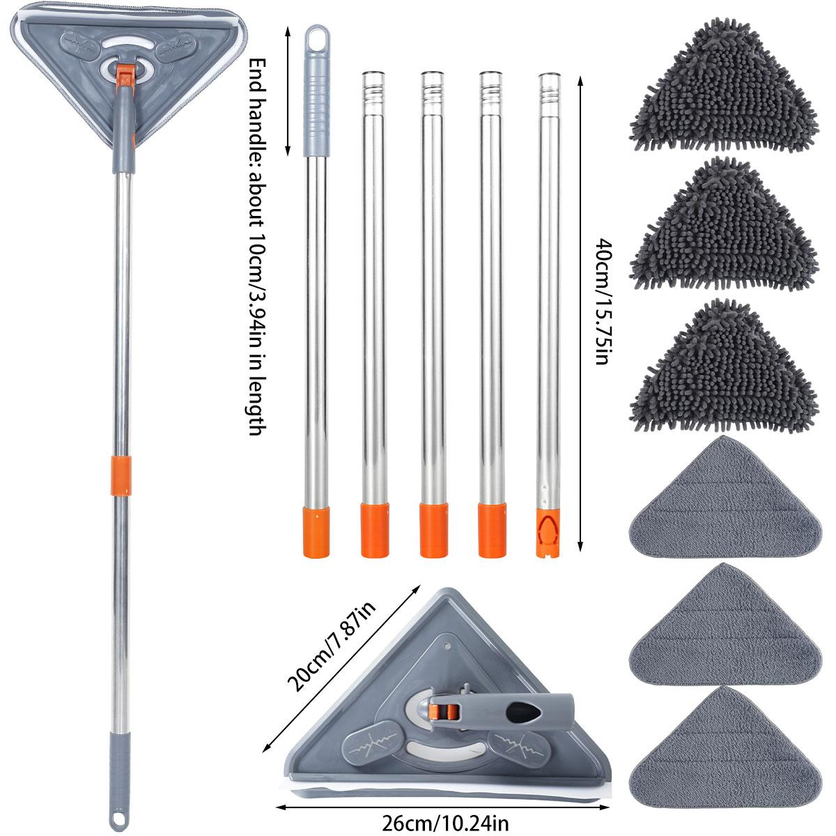 

2025 Треугольная швабра для мытья стен из микрофибры, регулируемая сухая и влажная швабра для пыли, глубокая очистка пола, бытовой инструмент для уборки, дропшиппинг