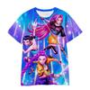 KPop Demon Hunters Rumi Mira Zoey 3D All Over Print T-shirt, Unisex Short Sleeve Casual Anime Tee, Summer Crew Neck Streetwear Top