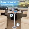 2Pcs Camper Table Leg Base Aluminium Alloy RV Pedestal Table Anti-rust RV Table Floor Mounting Base for RV Dinette Table