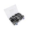 125PCS Cable Clamps 304 Stainless Steel Insulated Rubber Cushion Clip Assortment Kit for Pipe Hose