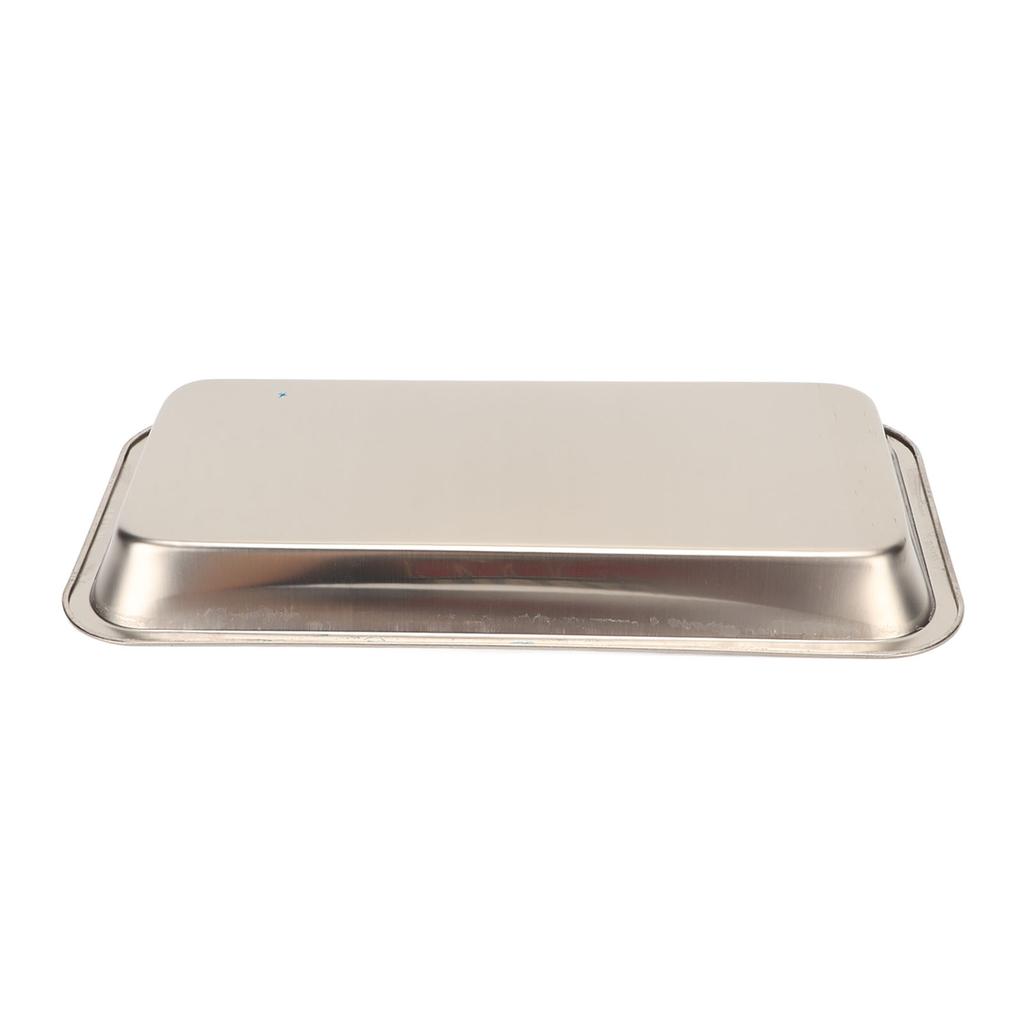 Stainless Steel Surgical Dental Tray Rectangular Metal Cosmetic Storage Tray for Nail Art Equipment