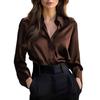 Elegant Women's Long Sleeve Solid Color Button Shirt - Spring/Autumn Fashion