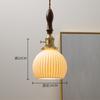 LED Retro E27 Kleine Pendelleuchte Wohnzimmer Schlafzimmer Nachttisch Pendelleuchte Keramik Messing American Nussbaum High-End Barleuchte