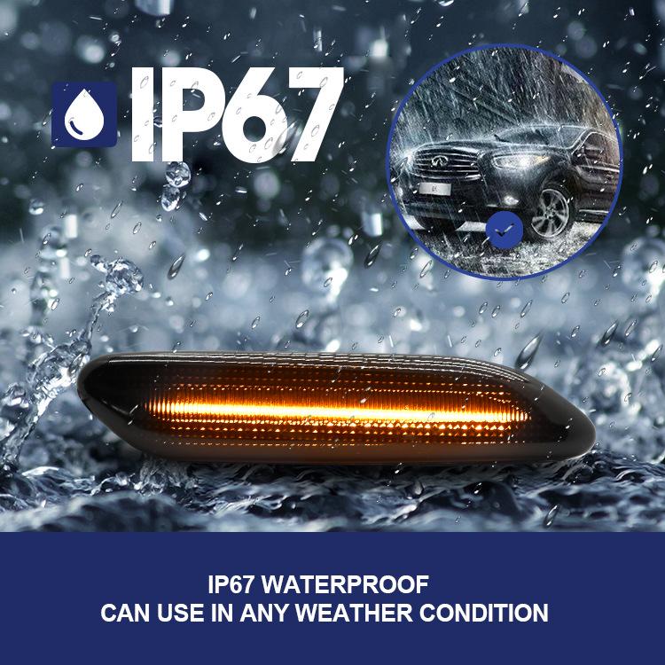 BMW Mini Countryman 12-17 LED Sequential Turn Signal Fender Lights Replacement