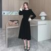 2024 French Velvet Dress with Beaded Design, Small Size, Slim Fit for Autumn and Winter