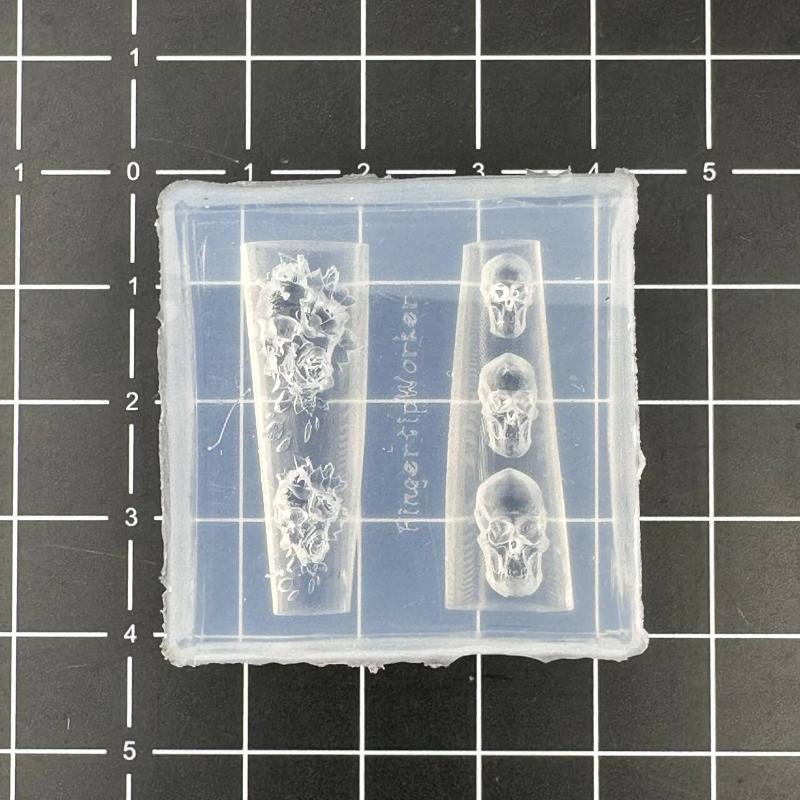 

Роза Череп 3D Силиконовый Молд для Нейл-арта Цветок Цветочный Сделай сам Прозрачный Шаблон Украшение для Нейл-арта Инструмент для Дизайна Маникюра