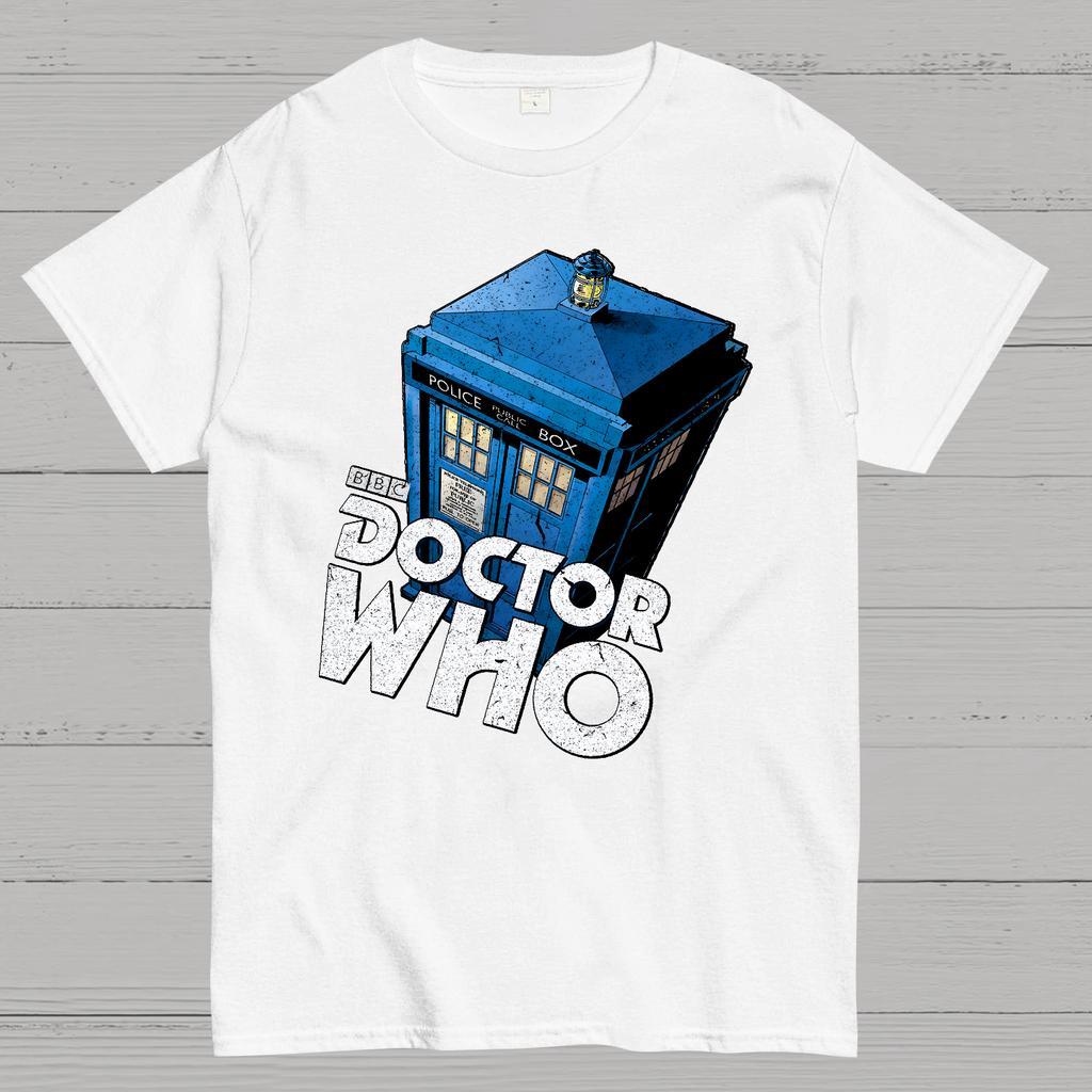 Doctor Who Tajemnicza Budka Telefoniczna Bawełniana Letnia Codzienna Chłodna Luźna Koszulka