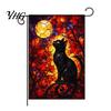 Decorative Accents for Indoor Outdoor Stacked Pumpkin Garden Flag, Burlap Look Fall Decor, Flax Ornaments Living Room Double Sided Holiday Yard