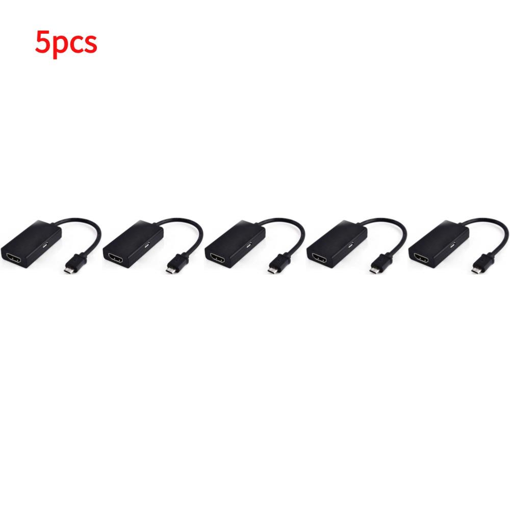 Micro USB 2.0 MHL To HDMI-compatible Cable Adapter Converter HD 1080P HDTV Cable Adapter for Samsung HTC 5-pin Port Plug Play