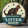 Vintage Cat Litter Room Humor Metal Tin Sign Wall Art Retro Home Decor