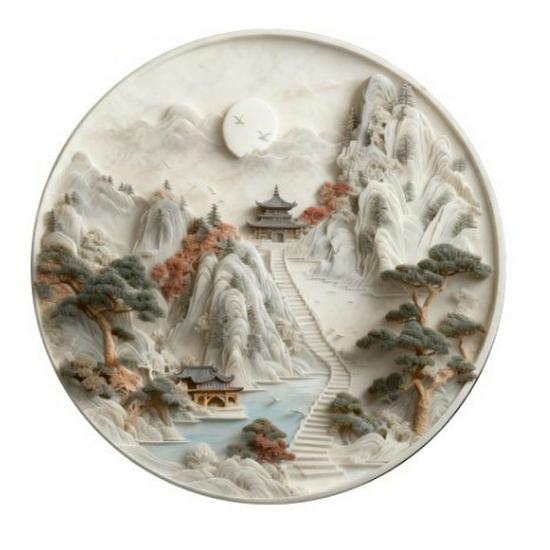 JY Retro Iron Art Okrągła Dekoracja Ścienna Dysk