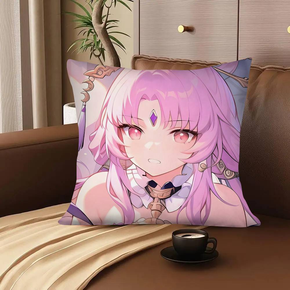 1pc Cartoon Anime Game Honkai Star Rail Fu Xuan Pillow Case Fashion Square Pillowcase Bedroom Sofa Room Ins Decoration Leisure