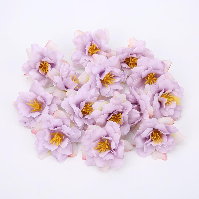 10/20Pcs 5cm Artificial Flowers Heads Wedding Party Decoration Home Room Decor DIY Wreath Scrapbook Gift Box Craft Fake Flowers