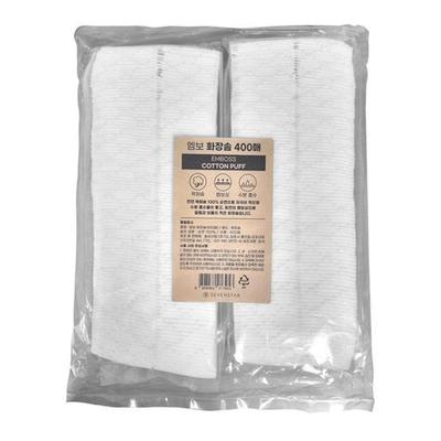 Embo Pure Cotton In-Pouch Cotton Pads, 400 Sheets