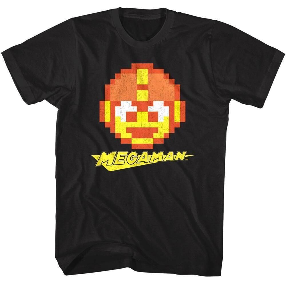 MegaMan Halloween Pixel Face Men T Shirt XXXXL