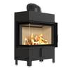 Steel Fireplace KRATKI LUCY Left 14 kW Ø 200 Self Closing Door