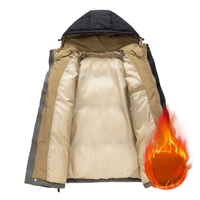 Hooded Down Cotton Clothes Men's Jacket Winter New Trendy Brand Loose Cotton Clothes Jacket Men's Thickened Warm Bread Clothes