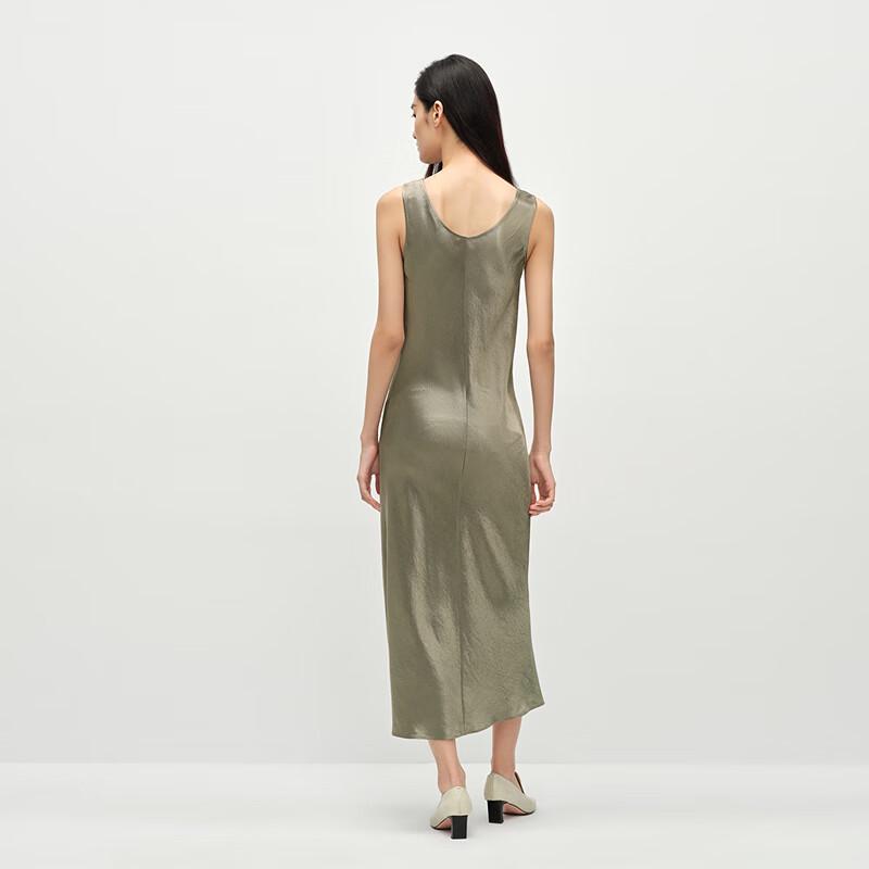 OVVOVV Women's Acetate Satin Strappy Dress