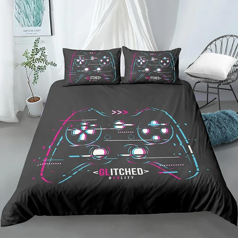 Bedding Set for Boys Modern Gamer Comforter Cover Video Game Duvet Cover Kids Bedding Set Gamer 23pcs Polyester Quilt Cover