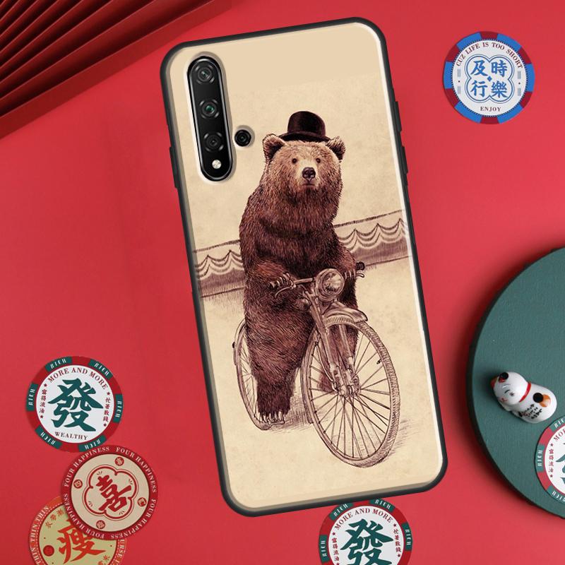 Cartoon Grizzly Bear For Huawei P20 P30 P40 Lite P60 Pro Nova 12i 11i 8i 12s 9 10 SE Y90 Y60 Y70 Y72 Y61 Y91 Case