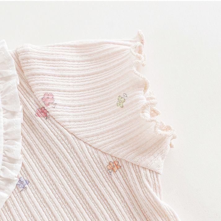 Girl Doll Collar Baby Short Sleeved Cute T-shirt Cotton Top Thin Summer Baby New Style