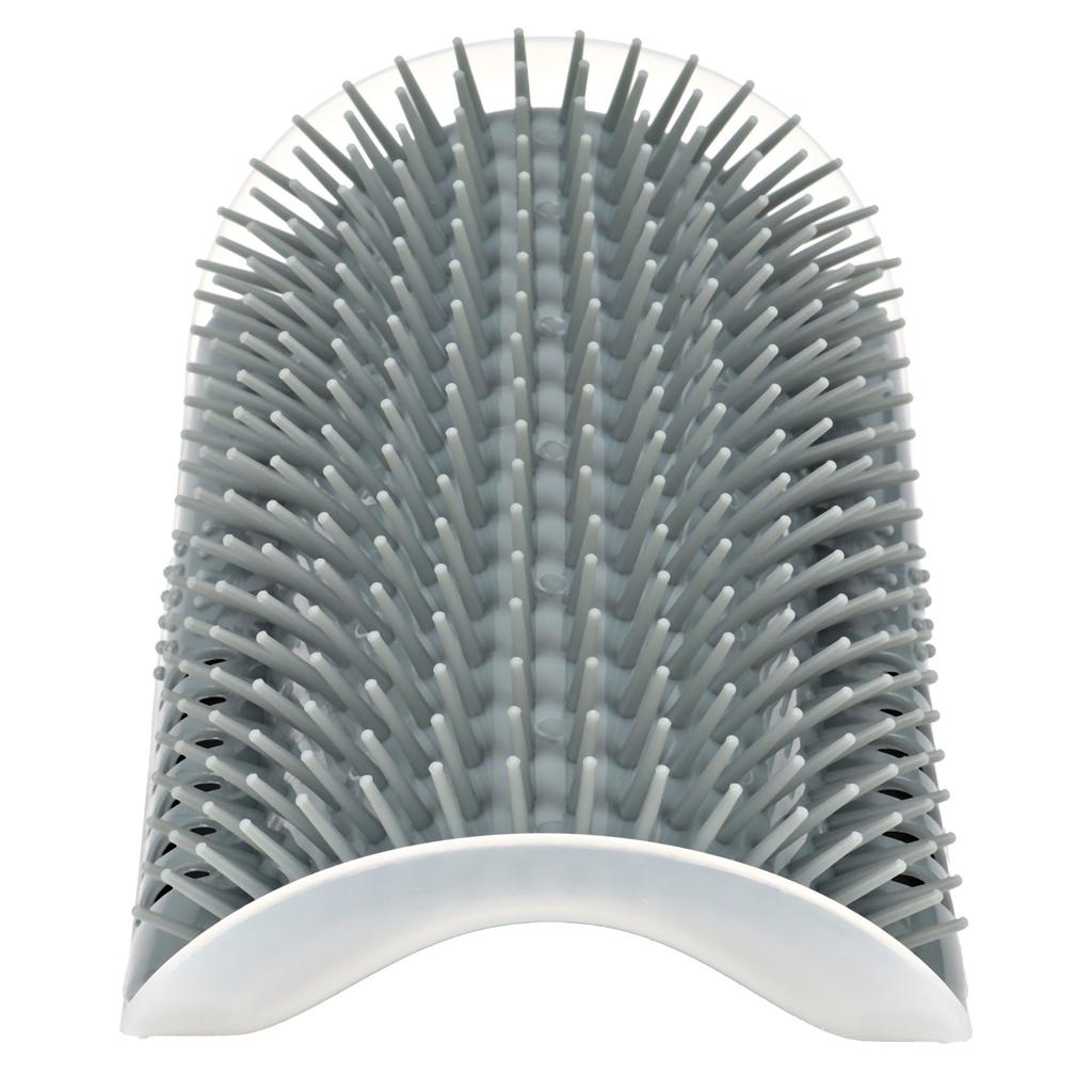 Plastic Cat Self Groomer   Comb Buty Soft Brush Body Scratcher on Wall Corner