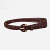 Fashion Korean Version of Women's Braided Belt Without Punching Retro Versatile and Simple Matching with Casual Jeans Decorative Belt