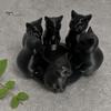 Non-tip Cat Statue 3D Printed Candle Holder, Matte Sanding Aesthetic Desktop Decor, Integrated Ornament Smooth Curved Sculpture, Home Decoration