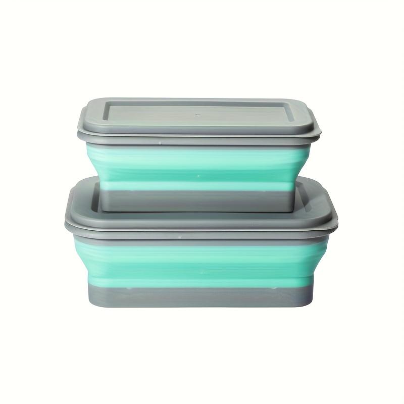 2pcs Camping Bowl with Lid Lunch Box Foldable Portable Bowl Multipurpose Lunch Box Travel to Work with Rice Storage Lunch Box 1 Large 1 Small