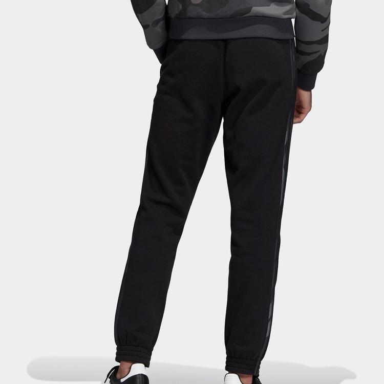Adidas Originals Trefoil Casual Mid-Waist Drawstring Tapered Knit Joggers Men Bottoms Black FL0002